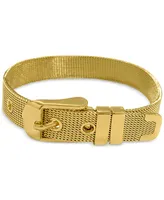 Adornia 14k Gold-Plated Belt-Style Mesh Flex Bracelet