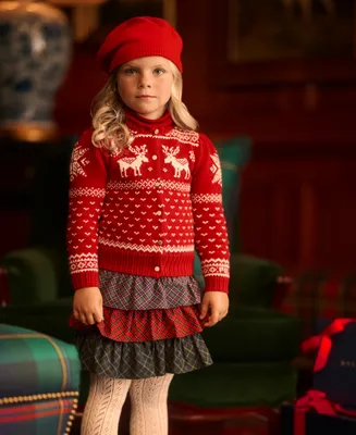 Polo Ralph Lauren Toddler and Little Girls Mixed-Plaid Tiered Cotton Skirt