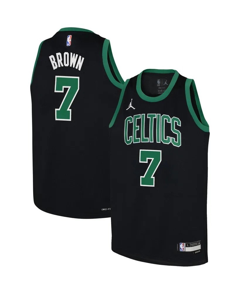 Big Boys Jordan Jaylen Brown Black Boston Celtics Swingman Jersey - Statement