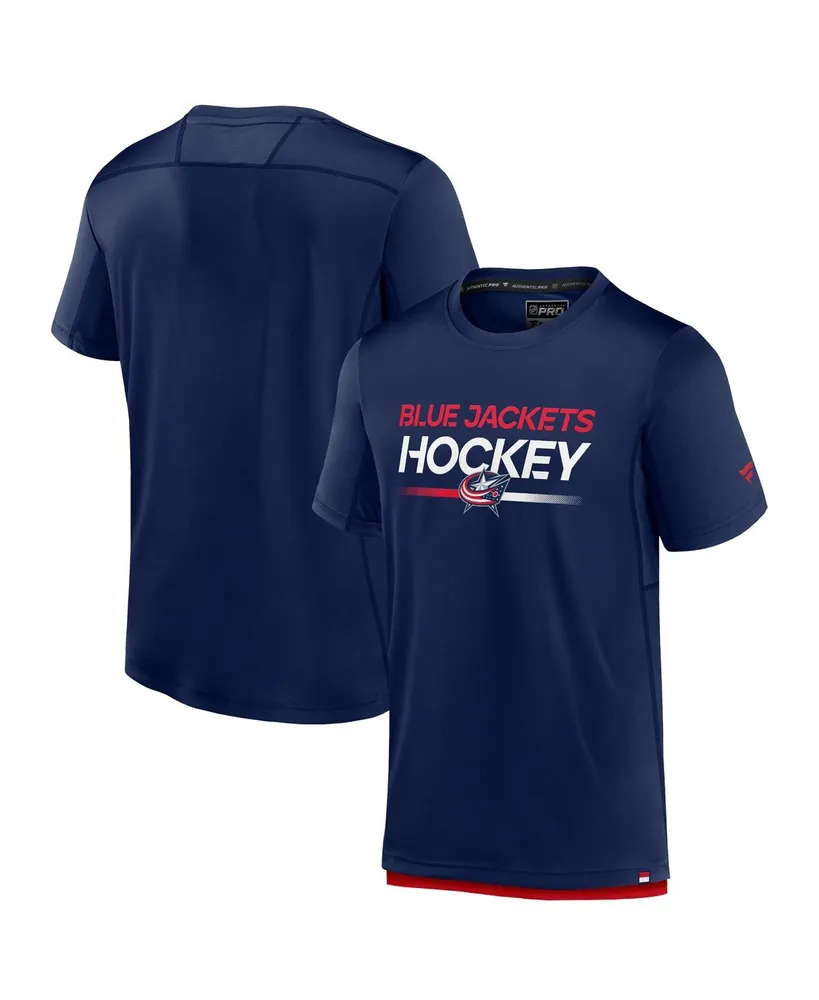 Men's Fanatics Navy Columbus Blue Jackets Authentic Pro Tech T-shirt