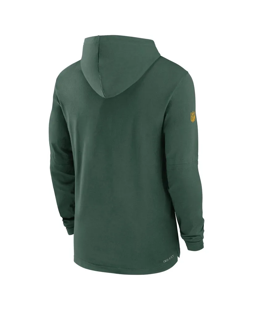 Men's Nike Green Green Bay Packers Sideline Performance Long Sleeve Hoodie T-shirt