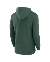 Men's Nike Green Bay Packers Sideline Performance Long Sleeve Hoodie T-shirt