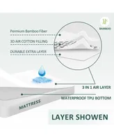 MarCielo 100% Viscose From Bamboo Surface Waterproof Knit Mattress Protector