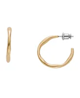 Skagen Women's Kariana Gold-Tone Stainless Steel Hoop Earrings