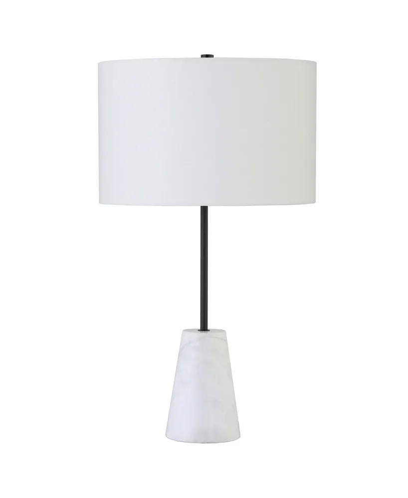 Killian 25.5" Marble Table Lamp with Linen Shade