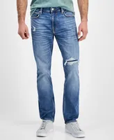 Guess Men's Regular-Straight Fit Destroyed Jeans