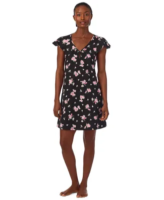 Lauren Ralph Lauren Women's Flutter-Sleeve Nightgown