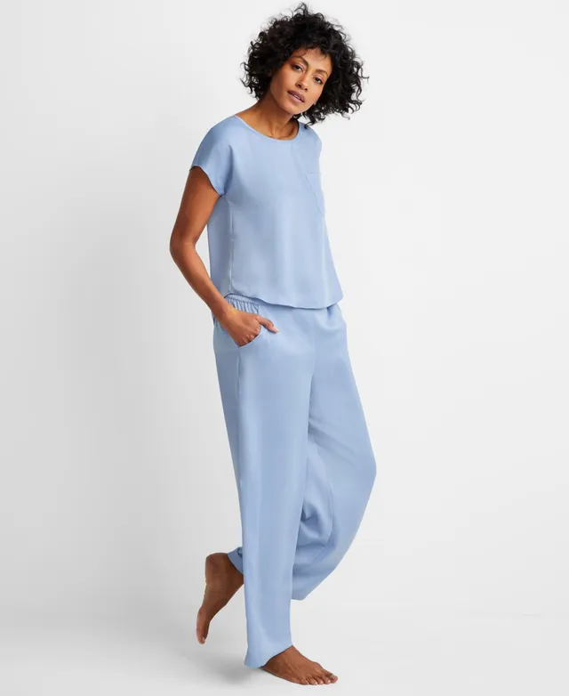 State of Day Women's 2-Pc. Crepe de Chine Short-Sleeve Pajama Set, Created  for Macy's