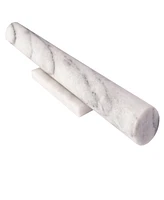 Artifacts Trading Company 12" Straight Marble Rolling Pin with Stand, 11" x 1"