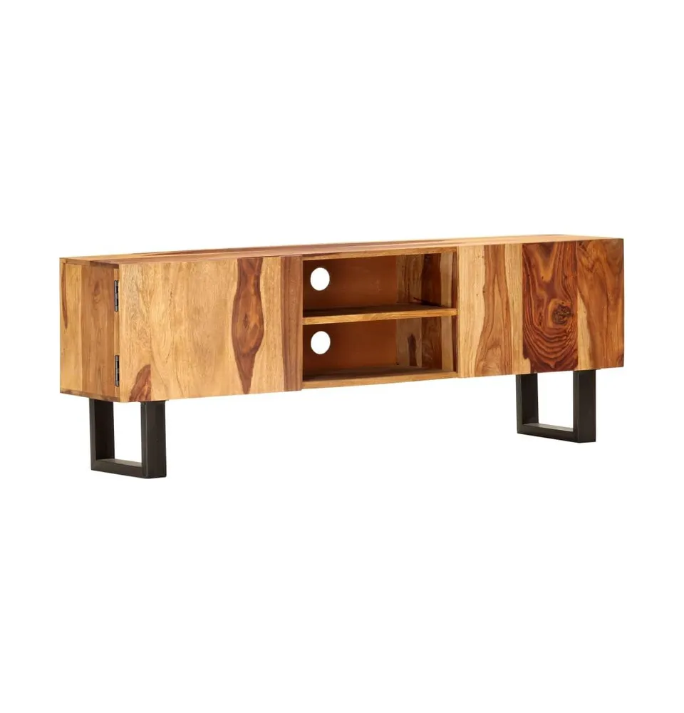 Tv Stand 51.2"x11.8"x18.5" Solid Wood Sheesham