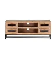 Tv Stand 43.3"x11.8"x15.7" Solid Wood Acacia