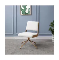 Emmeline Boucle Swivel Office Chair