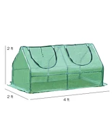 Aoodor Mini Greenhouse Water Resistant Uv Protected 2 Zipper Doors.