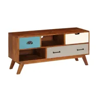 Tv Stand with 3 Drawers 43.3"x13.8"x19.7" Solid Wood Acacia