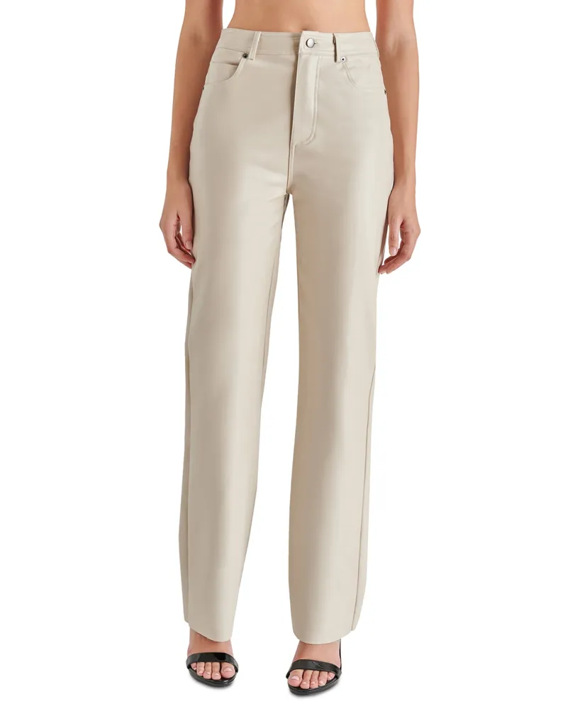 Steve Madden Women's Loren High-Rise Faux-Leather Pants