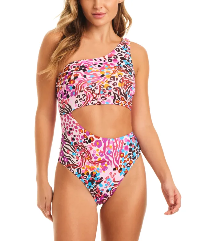 Jessica Simpson Plunging Strappy One-Piece Swimsuit - Macy's