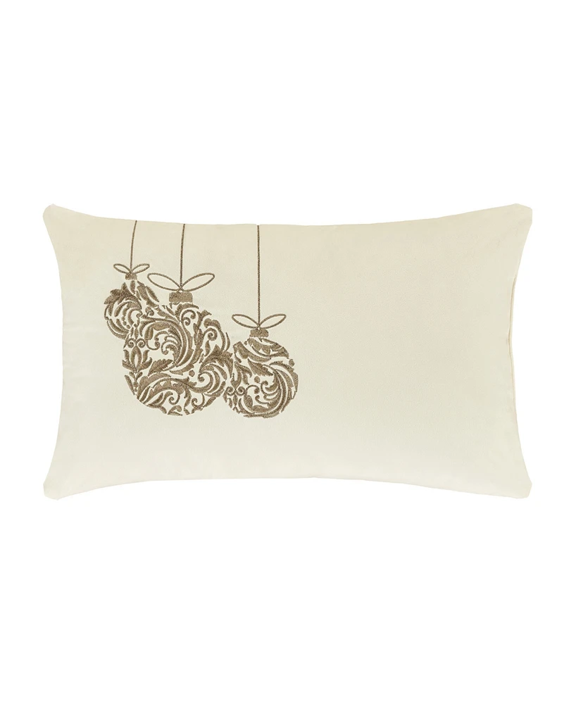 J Queen New York Ornament Boudoir Embellished Decorative Pillow, 15" x 22"