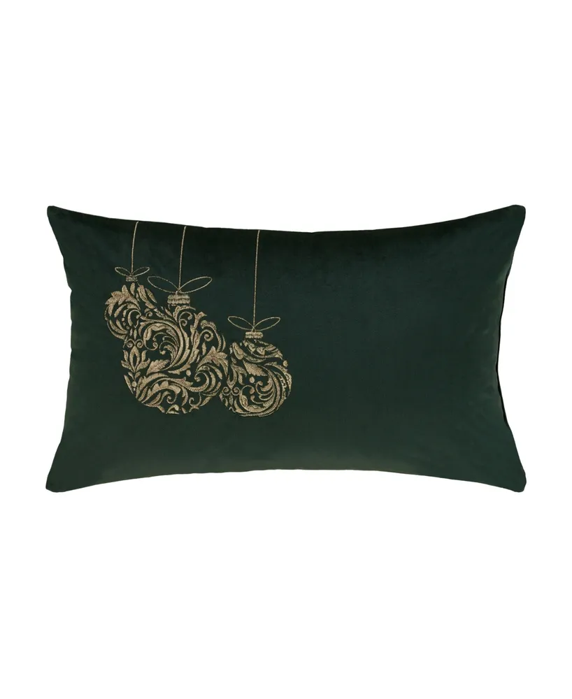 J Queen New York Ornament Boudoir Embellished Decorative Pillow, 15" x 22"