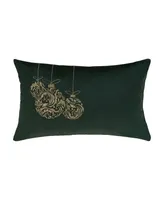 J Queen New York Ornament Boudoir Embellished Decorative Pillow, 15" x 22"