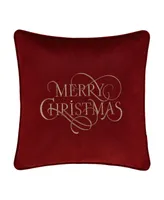 J Queen New York Merry Christmas Decorative Pillow, 18" x