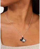 Disney 100 Mickey Mouse Silver Plated Head Pendant Necklace - 18'' Chain - Officially Licensed, Limited Edition