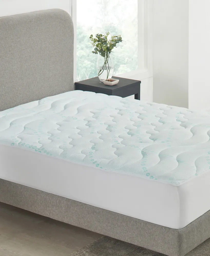 Bodipedic 3-Inch Gel-Infused Memory Foam Mattress Topper, Blue, Queen