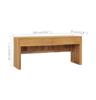 Tv Stand 39.4"x13.8"x17.7" Solid Wood Teak