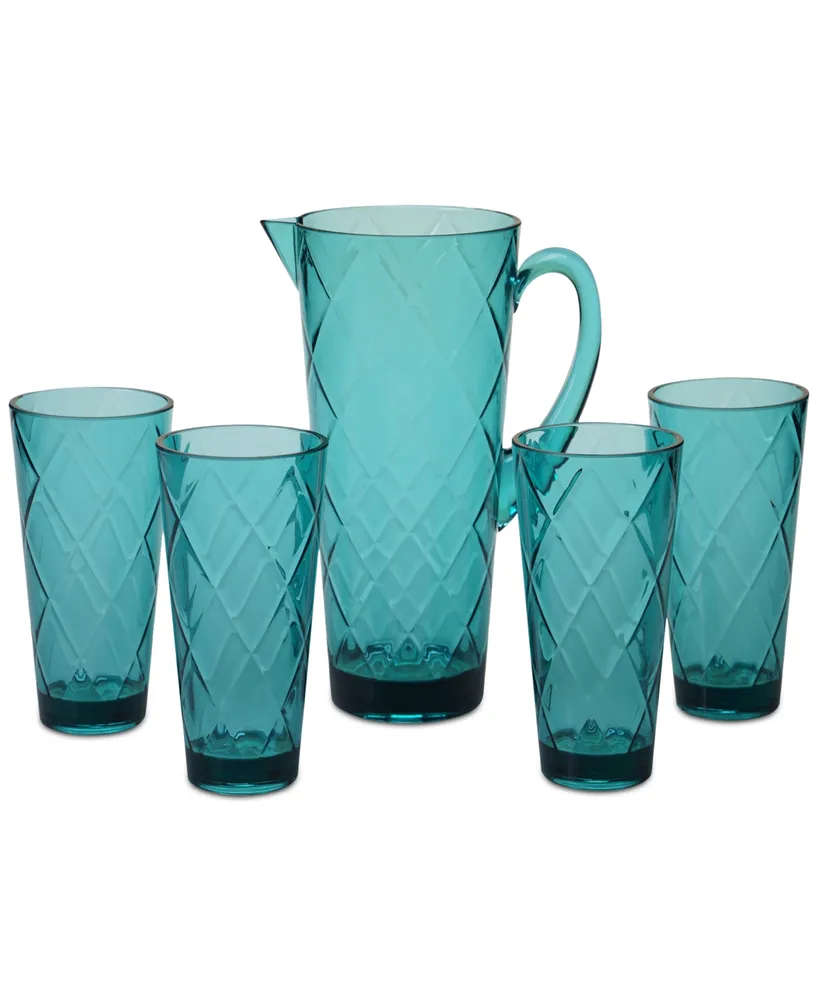 Certified International Teal Diamond Acrylic 5