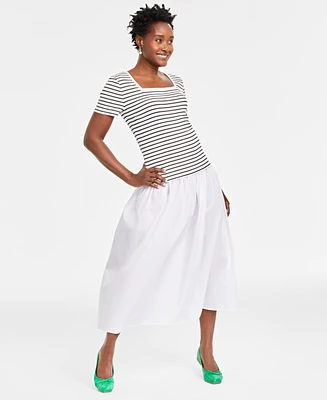 On 34th's Women's Knit Square-Neck Top, Created for Macy's