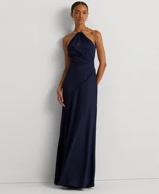 Lauren Ralph Lauren Women's Embellished Halter Gown