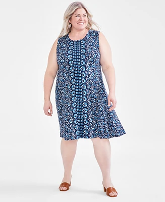 Style & Co Plus Printed Flip-Flop Dress, Created for Macy's