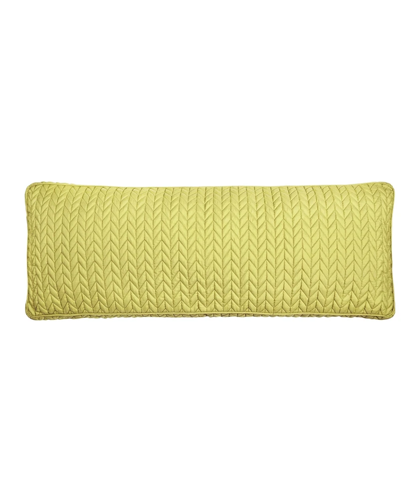 J by Queen Cayman Quilted Decorative Pillow, 14" x 40"
