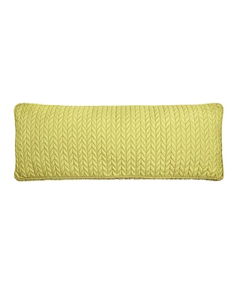 J by Queen Cayman Quilted Decorative Pillow, 14" x 40"