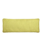 J by Queen Cayman Quilted Decorative Pillow, 14" x 40"