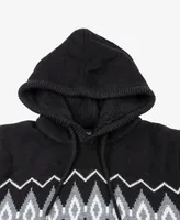 X-Ray Men's Color Blocked Pattern Hooded Sweater