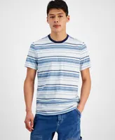 Sun + Stone Men's Felix Short Sleeve Crewneck Striped T-Shirt, Created for Macy's