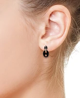 Effy Onyx & Diamond (1/20 ct. t.w.) Double Drop Earrings in 14k Gold