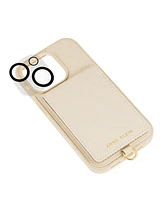Anne Klein Women's Ivory Saffiano Leather iPhone 13 and 14 Case