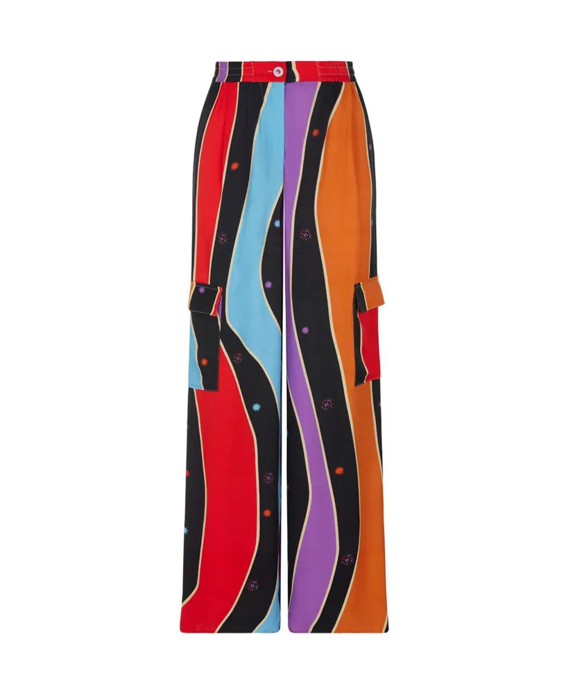 Women's Printed Wide-Leg Pants - Multi