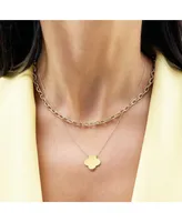 The Lovery Extra Large Gold Single Clover Necklace