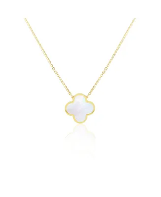 The Lovery Mother of Pearl Single Clover Necklace