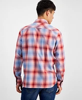 Sun + Stone Men's Davi Long Sleeve Button-Front Plaid Shirt, Created for Macy's