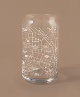 Narbo The Can Portland Or Map 16 oz Everyday Glassware, Set of 2