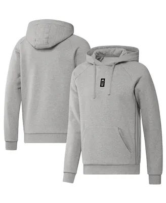 Men's adidas Heathered Gray Austin Fc Travel Raglan Pullover Hoodie