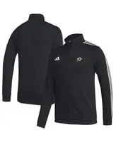 Men's adidas Black Dallas Stars Raglan Full-Zip Track Jacket