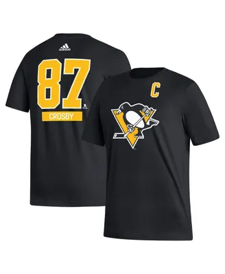 Men's adidas Sidney Crosby Black Pittsburgh Penguins Fresh Name and Number T-shirt