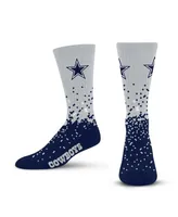 Men's For Bare Feet Dallas Cowboys Spray Zone Crew Socks