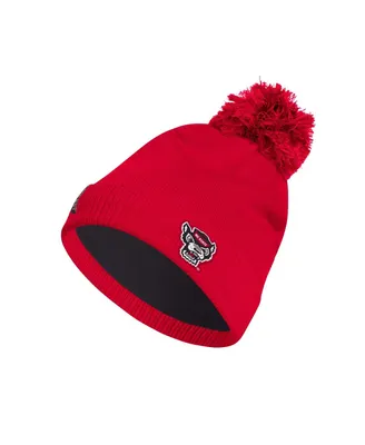 Men's adidas Red Nc State Wolfpack 2023 Sideline Cold.rdy Cuffed Knit Hat with Pom