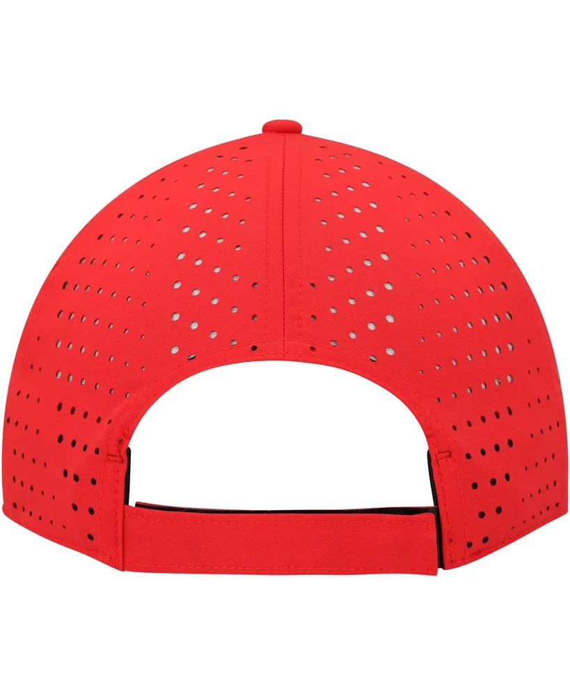 Men's adidas Red Washington Capitals Laser Perforated Aeroready Adjustable Hat