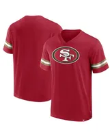 Men's Fanatics Scarlet San Francisco 49ers Jersey Tackle V-Neck T-shirt